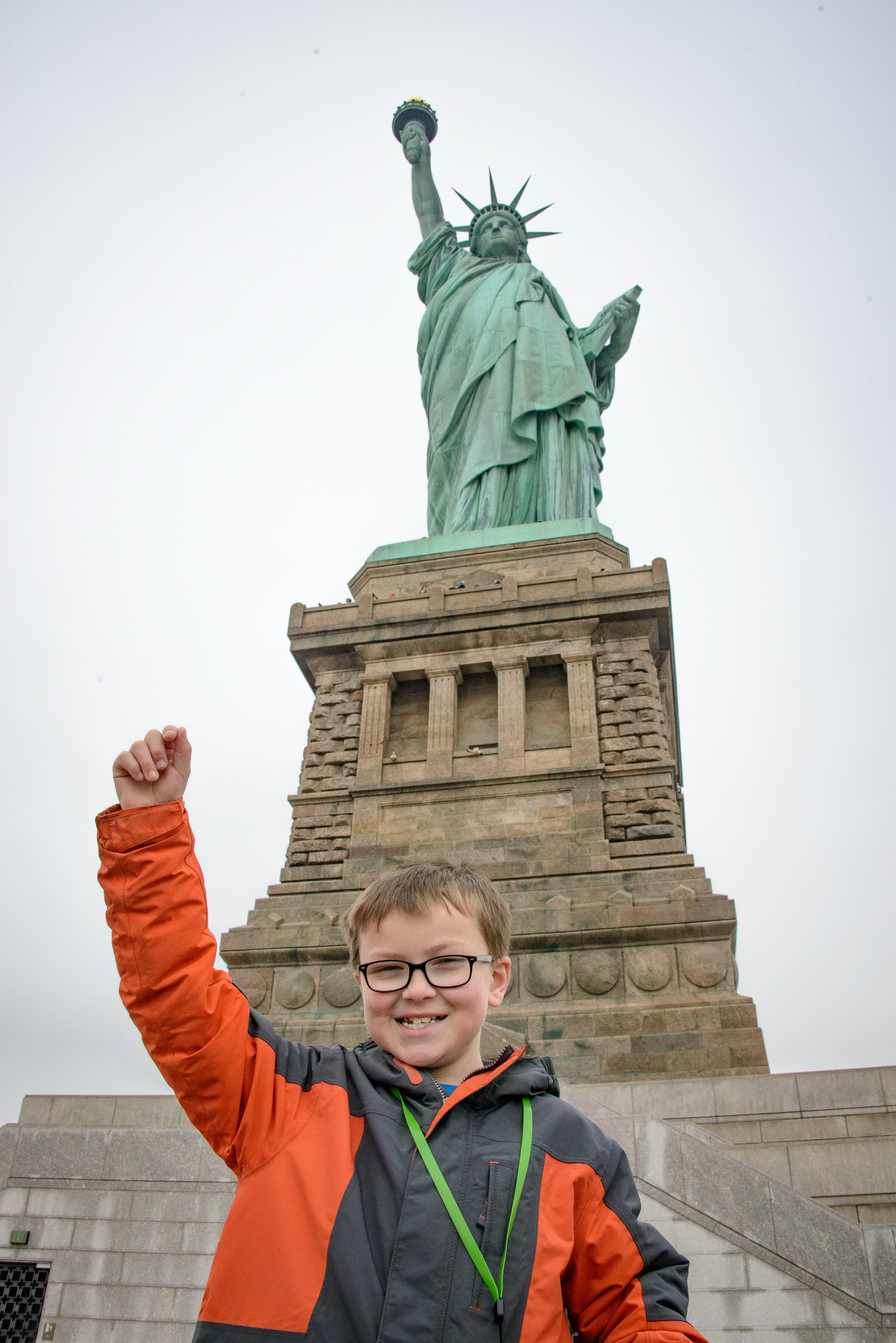 Statue of Liberty pose