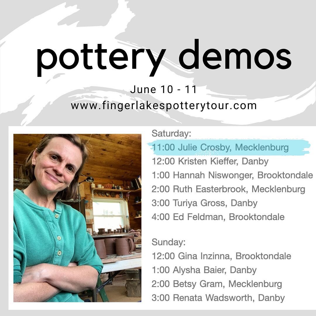 Hmmm, what should I demo 🤔 Hope you can make it to all the demos at each of our three locations! @flxpotterytour 

The 2023 tour is a completely outdoor pottery market featuring a combination of area potters and their friends from afar. The tour sto