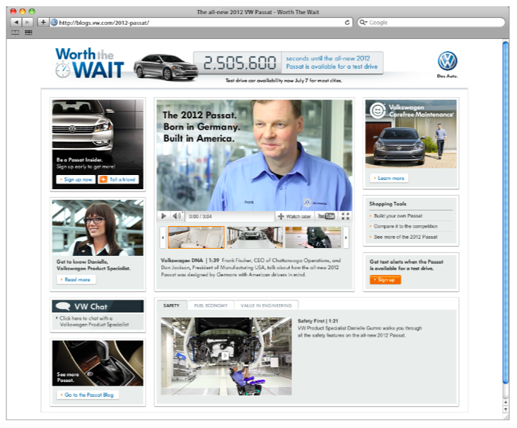 Volkswagen Passat: Worth the Wait microsite