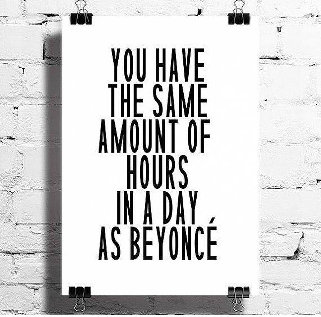 I mean, she has many things we don't but more hours in a day isn't one of them.