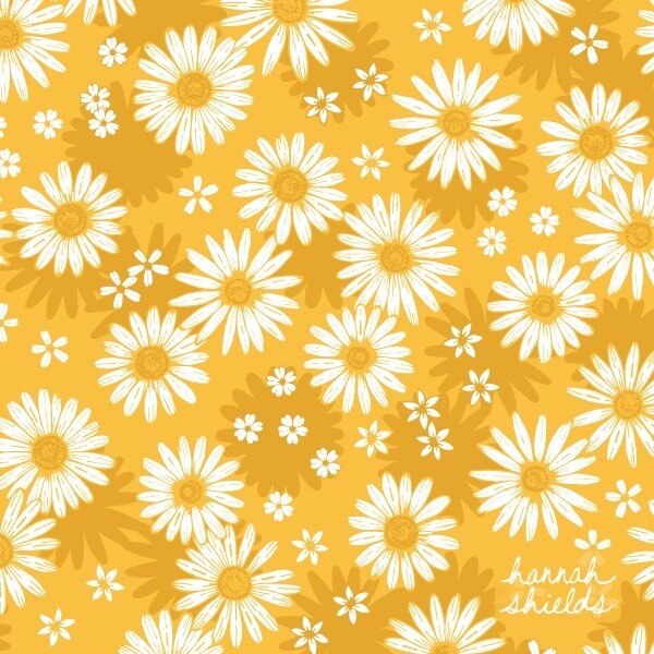 A new pattern design, 'Summer Daisies' 🌼⁠⠀
.⁠⠀
.⁠⠀
.⁠⠀
 #spoonflower #printandpattern #patterndesign #fabricdesign #textilepattern #adobeillustrator #artlicensing #printdesign #surfacepattern #patternobserver #surfacepatterndesigner