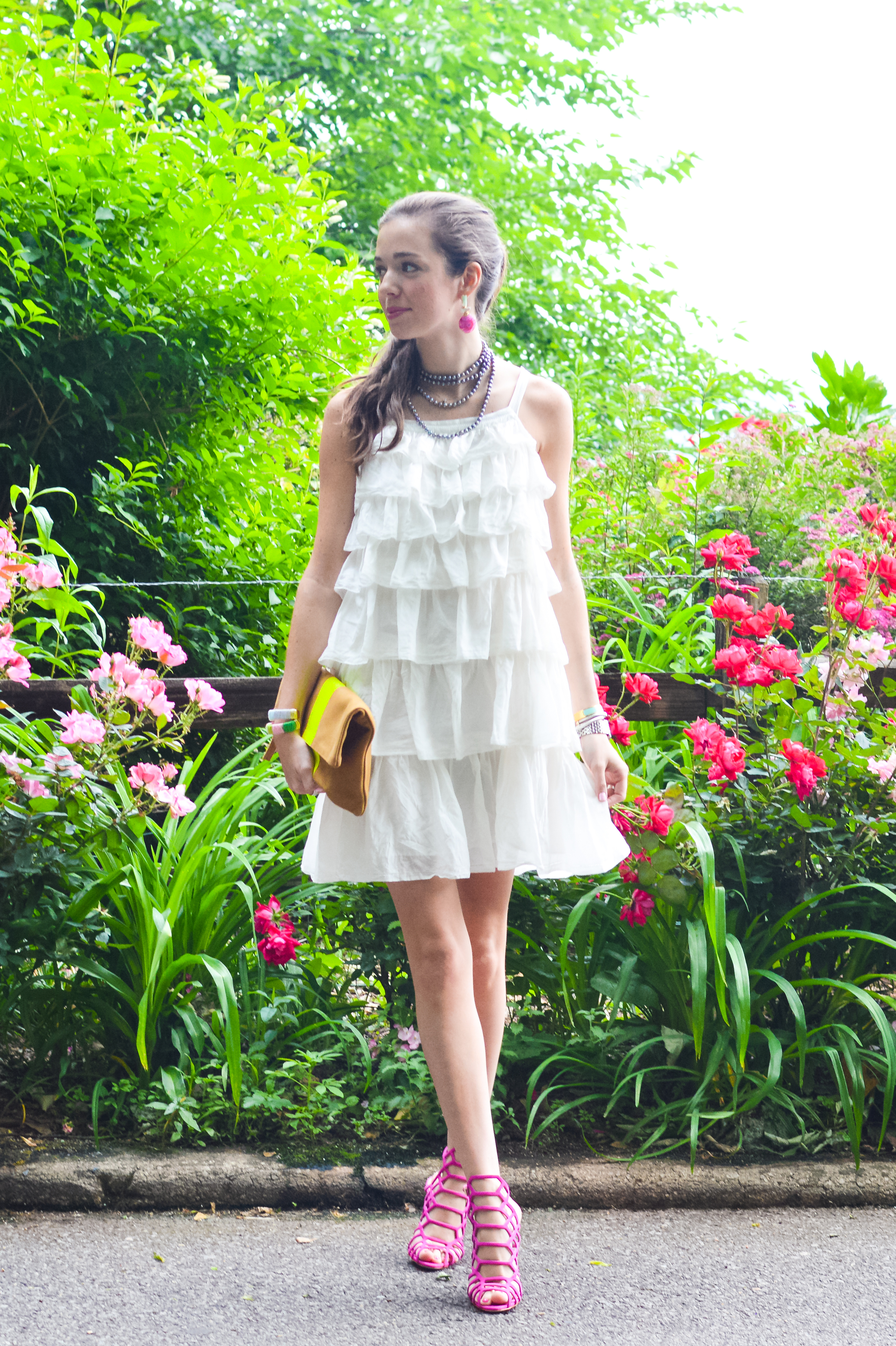 Ruffled Little White Dress — LCB STYLE