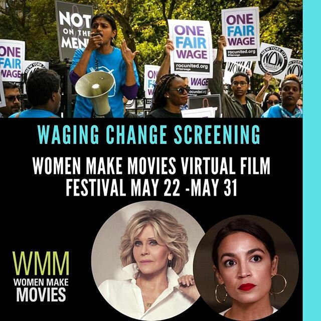 Waging Change featured in @theDailyBeast Streaming in @womenmakemovies Virtual Film Festival May 22-May 31 
@onefairwage @SaruJayaraman @AOC
@Janefonda @LilyTomlin @rocunited #WomenWagingChange #WagingChange #WomenMakeMovies #ONEFAIRWAGE