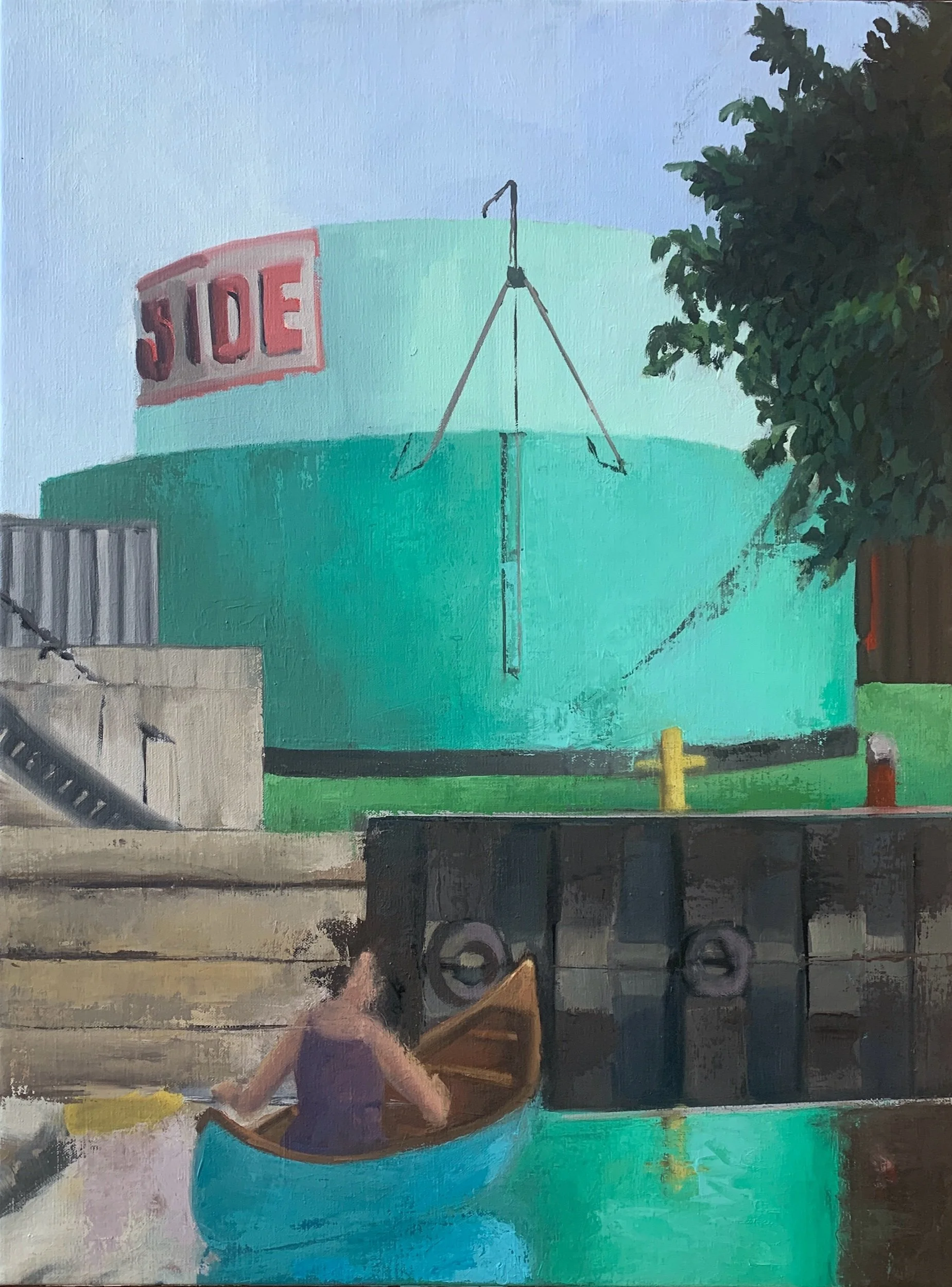 Sightseeing On The Canal 24” x 18”