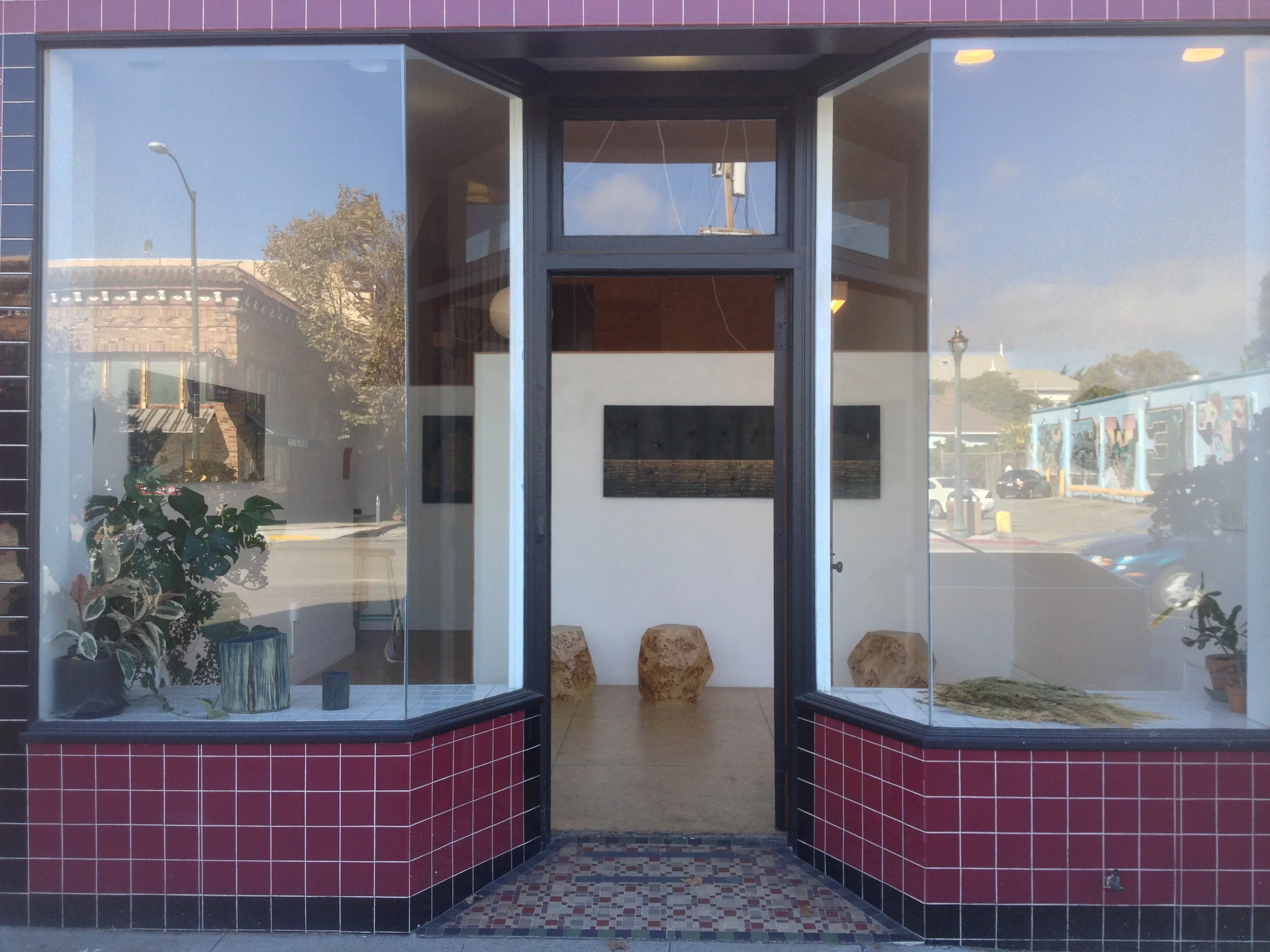 Solo show of indigo dyed wood at Ogaard gallery, Oakland, August 2014