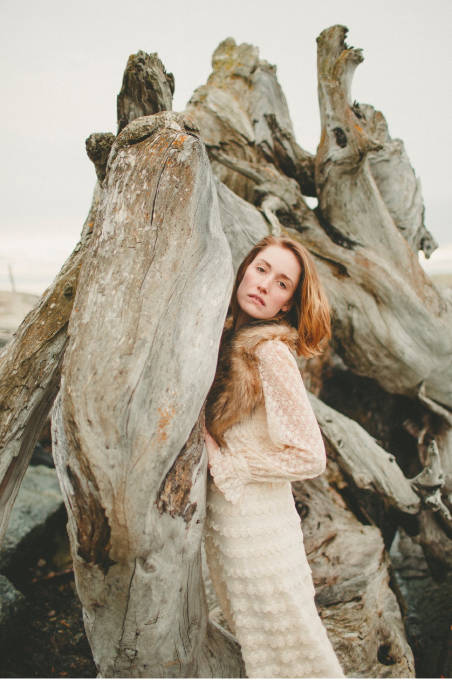 Bride with Driftwood