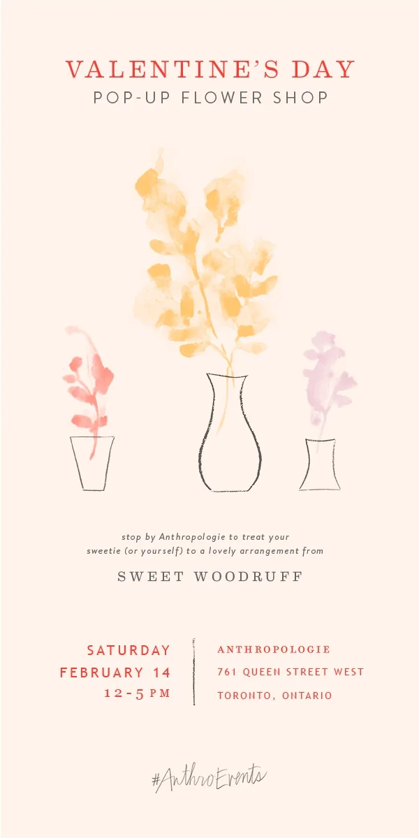 Sweet Woodruff Valentine's Florals at Anthropologie