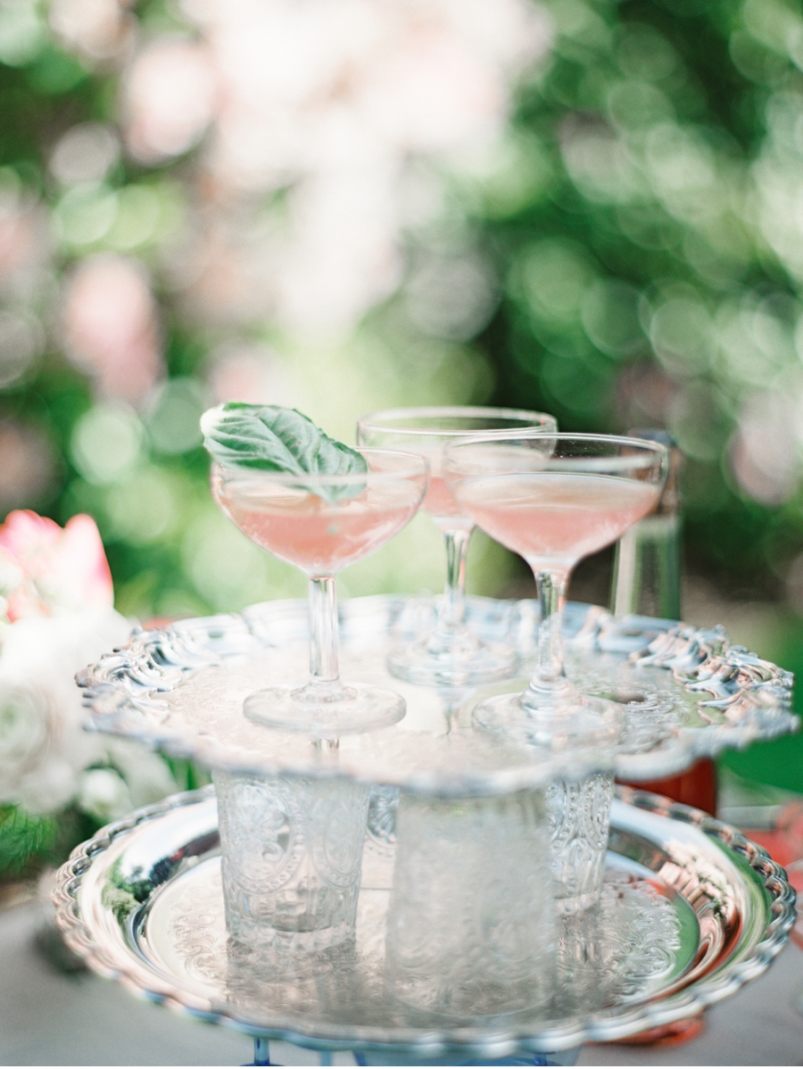Pink-Cocktails-on-silver-platters