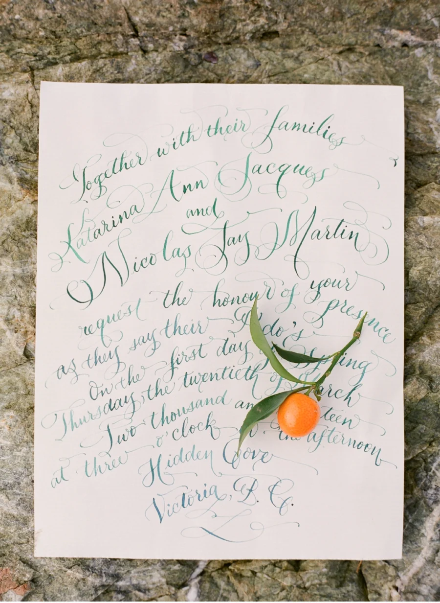 5. Fanciful and nautical without falling into stereotypes, this is one of my favourite invitations featured on Vale + Vine.  Calligraphy by Laura Lavender and photography by Adrian Michael Photography.  Check out the full ci…