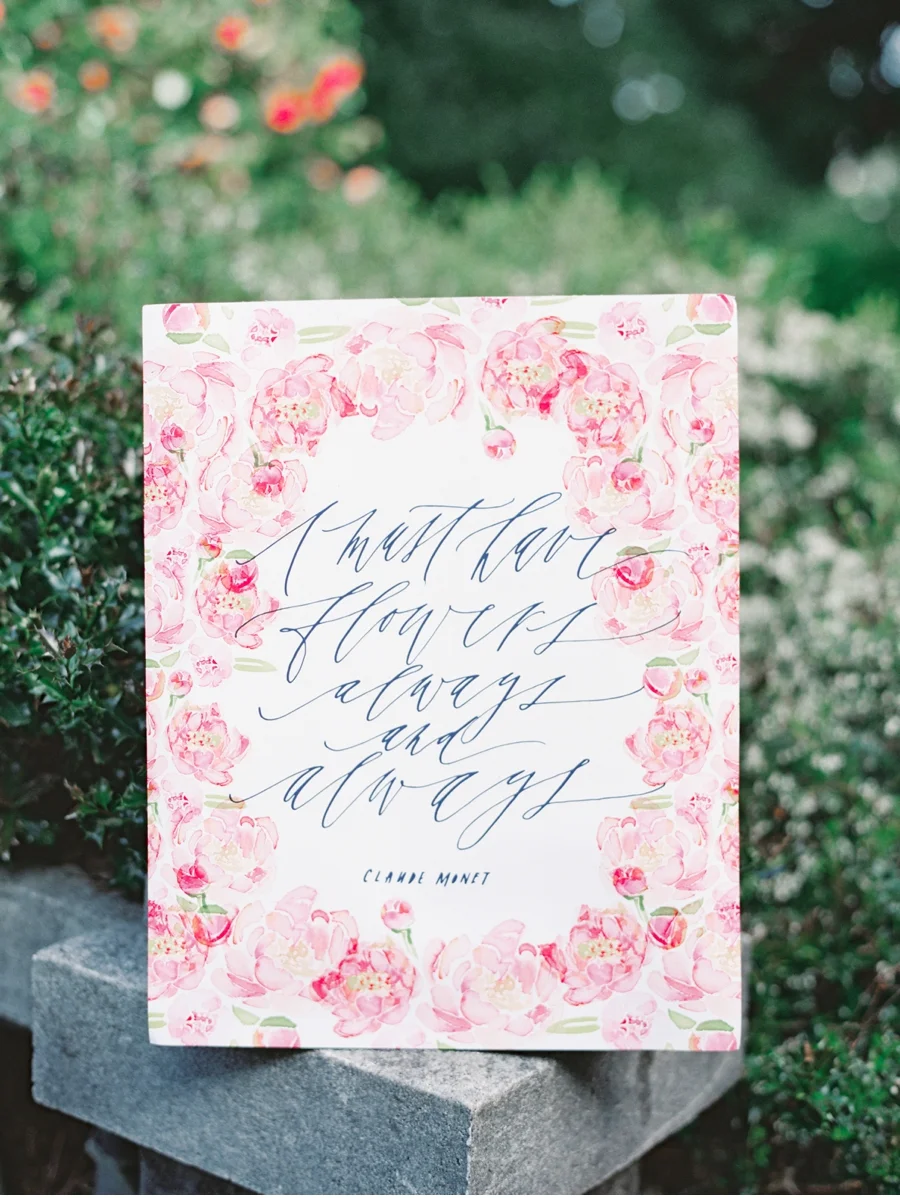14. Spring floral designs by Written Word Calligraphy with photos by Christie Graham Photography . Check out the full shoot here .