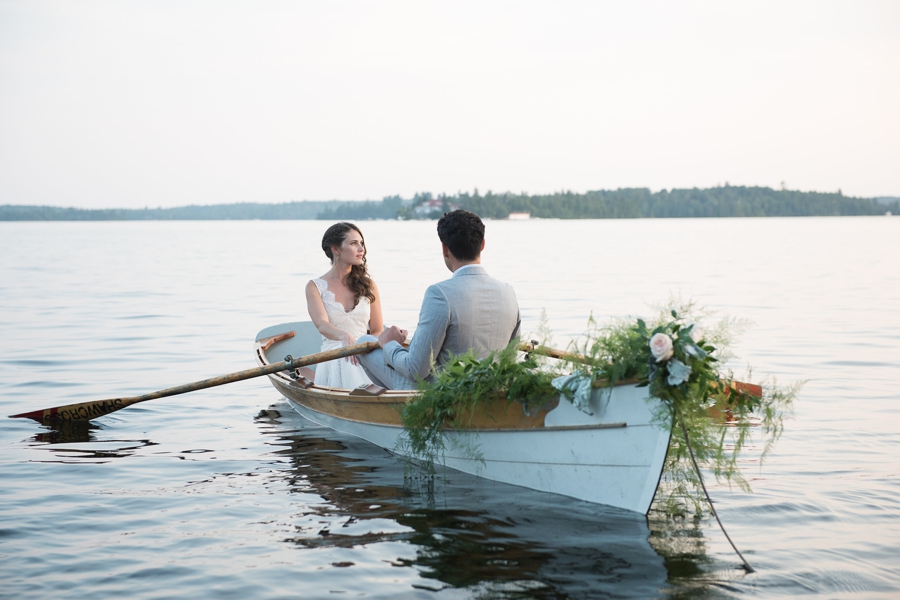 Bride-and-Groom-in-Canoe