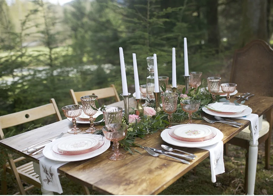 Woodland Green + Pink Wedding Inspiration