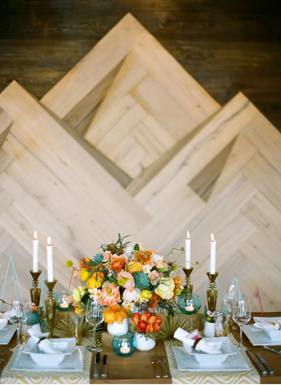Mid-Century Geometric Wedding Inspiration