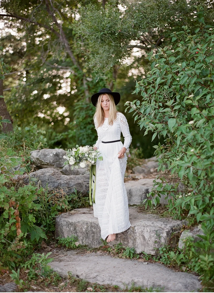 Black + White Modern Heirloom Engagement