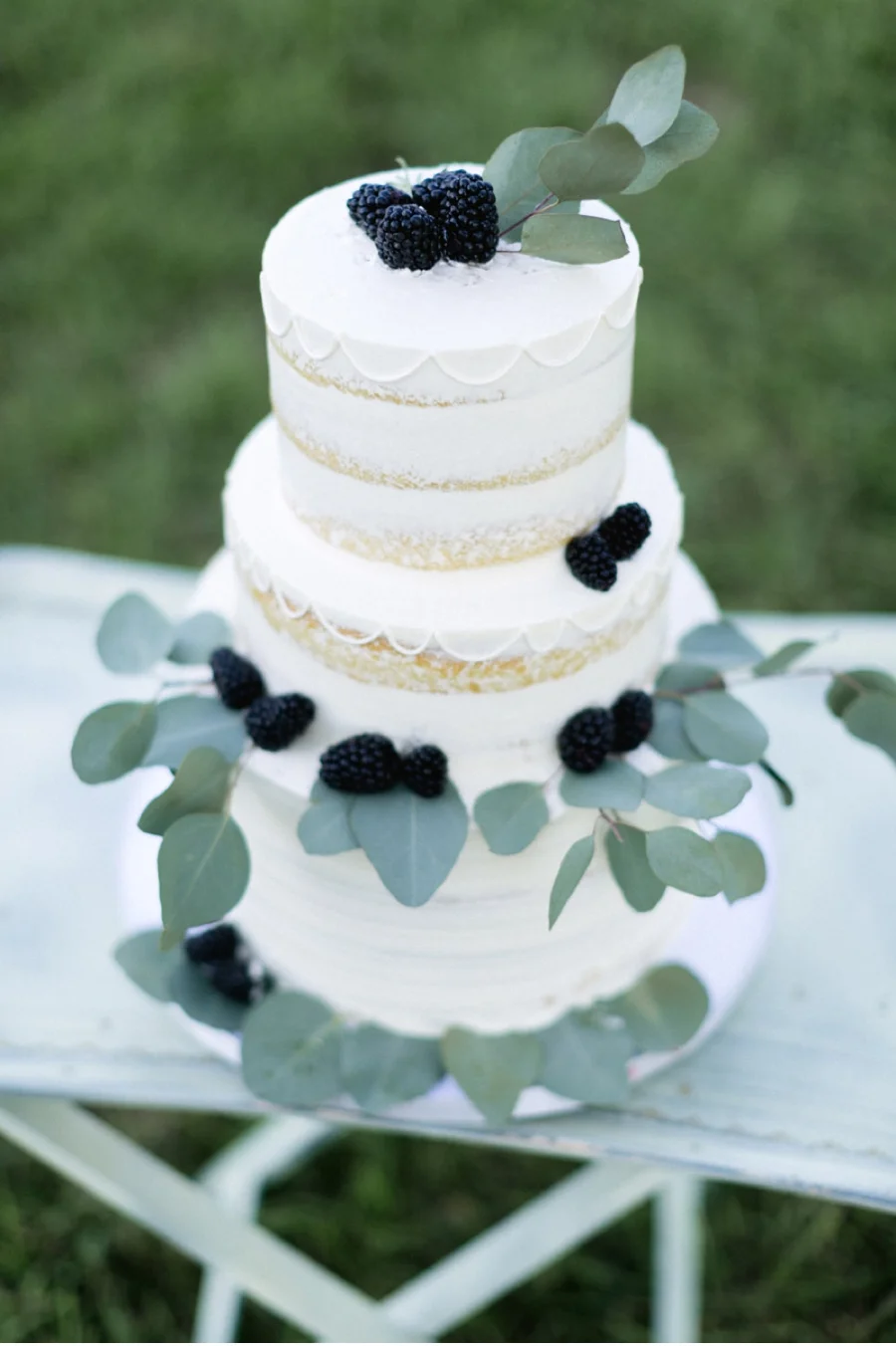 Three-Tiered-Wedding-Cake-with-Blackberries