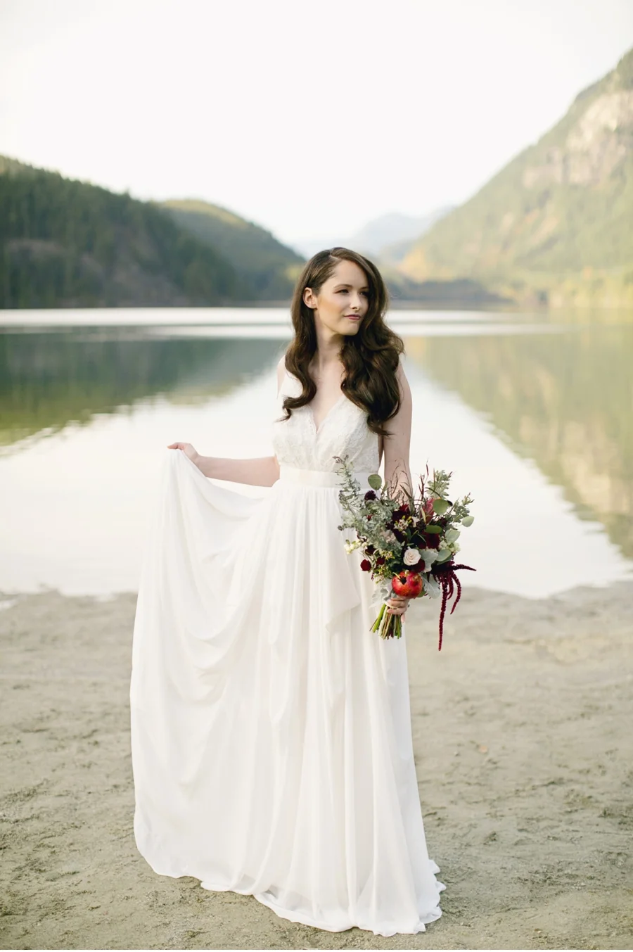 Serene Bridal Portraits with Festive Florals