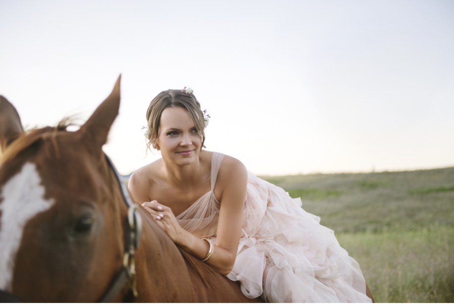 Bride-in-Blush-on-Horse