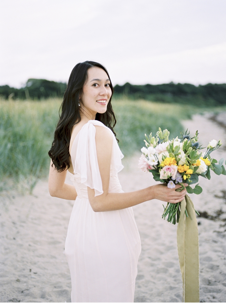 Bride-in-Blush-Gown-on-the-Beach