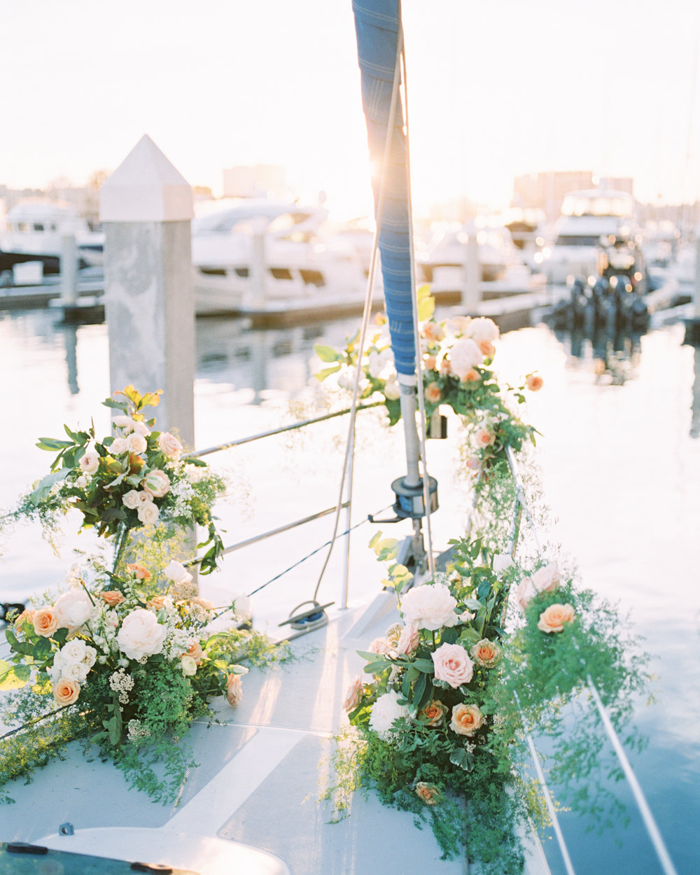 Elopement Marina del Rey wedding on a yacht