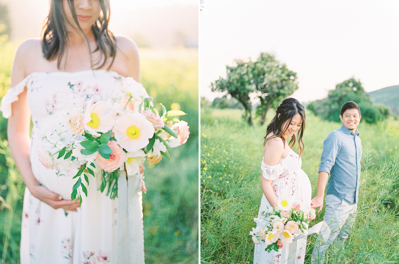 Light and airy maternity photo