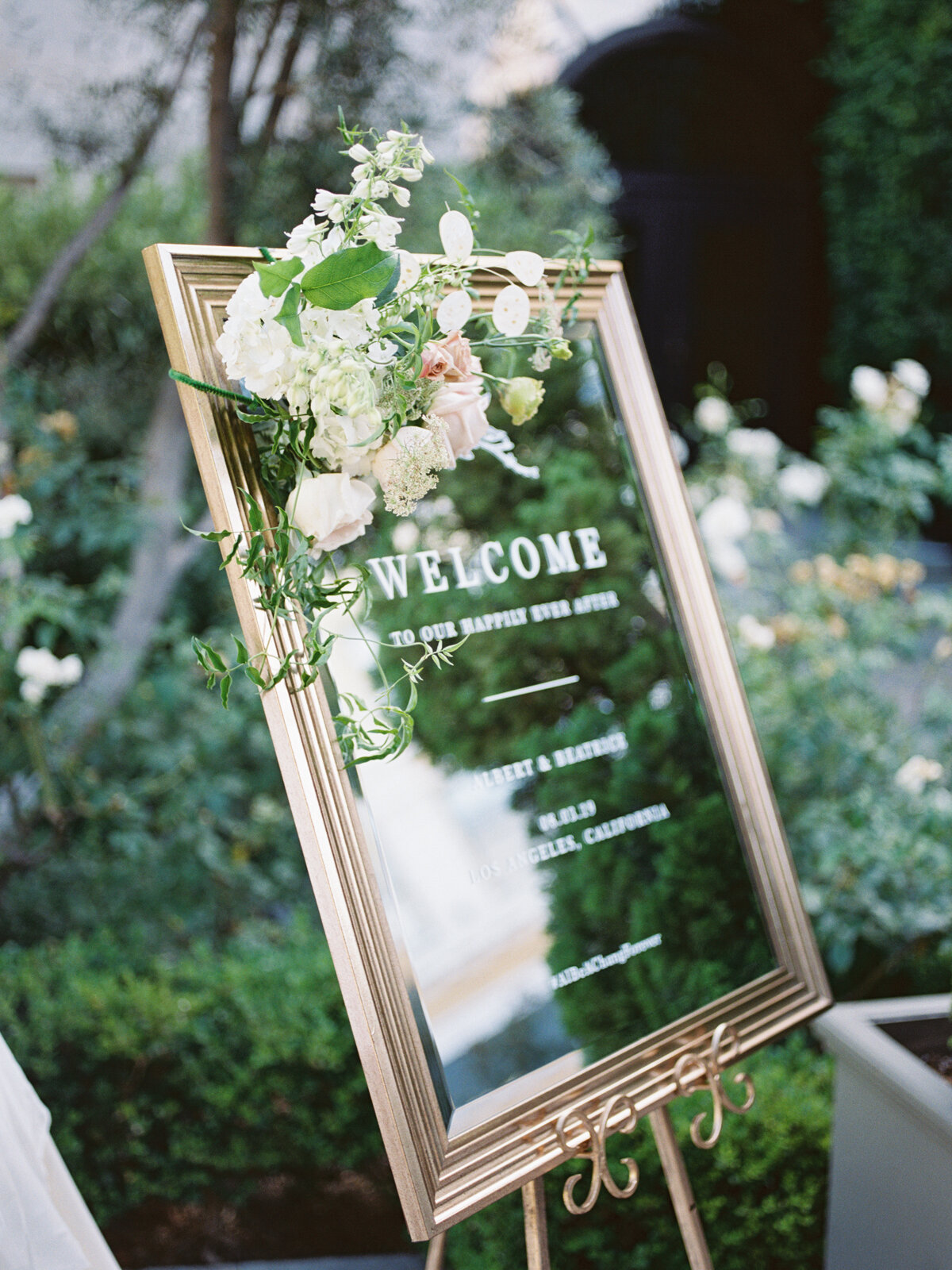 Welcome Sign for Vibiana Wedding