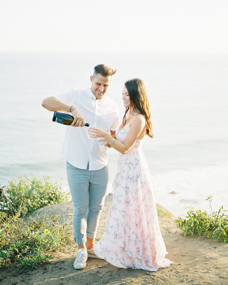 Champagne Engagement Malibu El Matador 