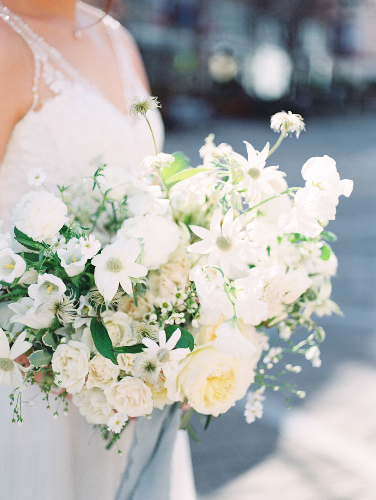 White Bridal Bouquet - Wedding at the Estate on Second
