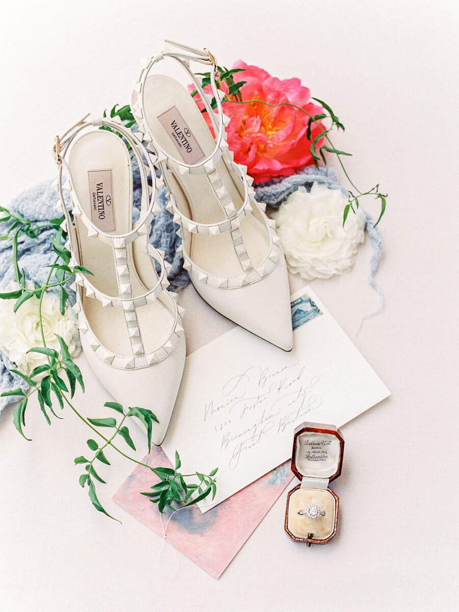 Wedding Shoes and engagement ring