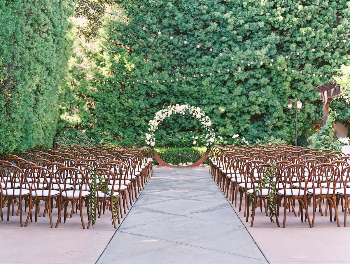 Wedding ceremony at Franciscan Gardens