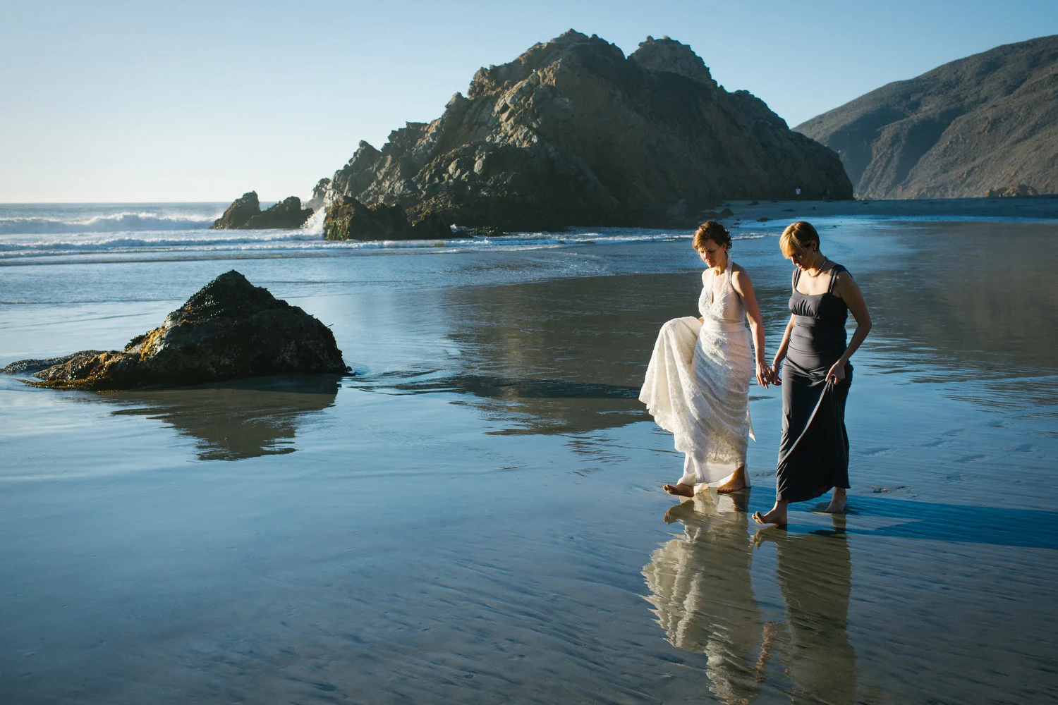 Walking along Pfeiffer Beach in Big Sur, Calif. 