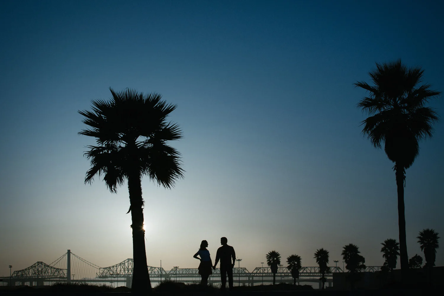 Engagement shoot with the Bay Bridge in the background. 