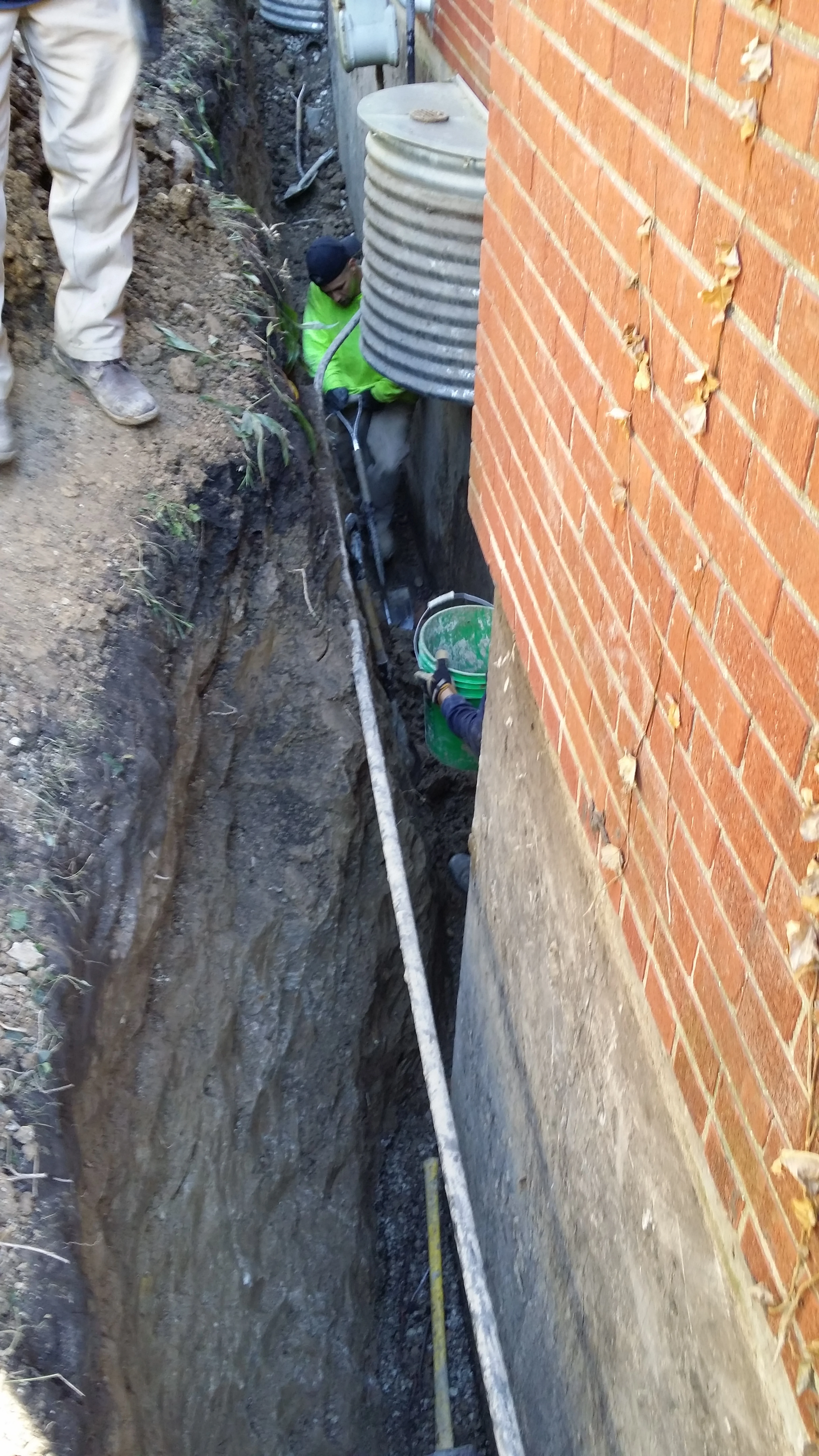 Excavation Through Gas Line