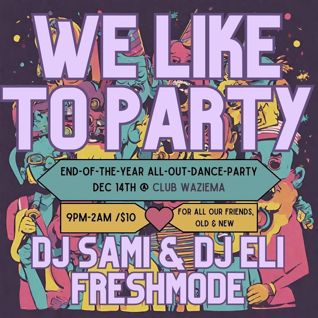 Thursday! Sami and our fellow DJ bud from Sacramento @elifreshmode are DJing at Club Waziema in SF starting at 9pm. Hope to see you there!