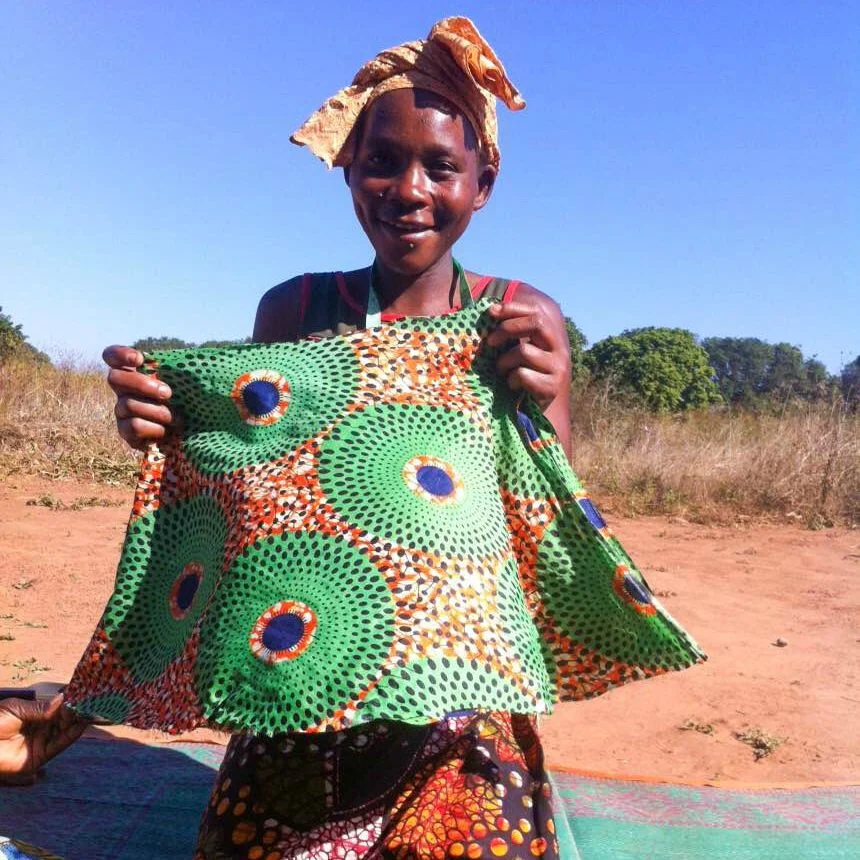 Iledi with her beautiful skirt. 