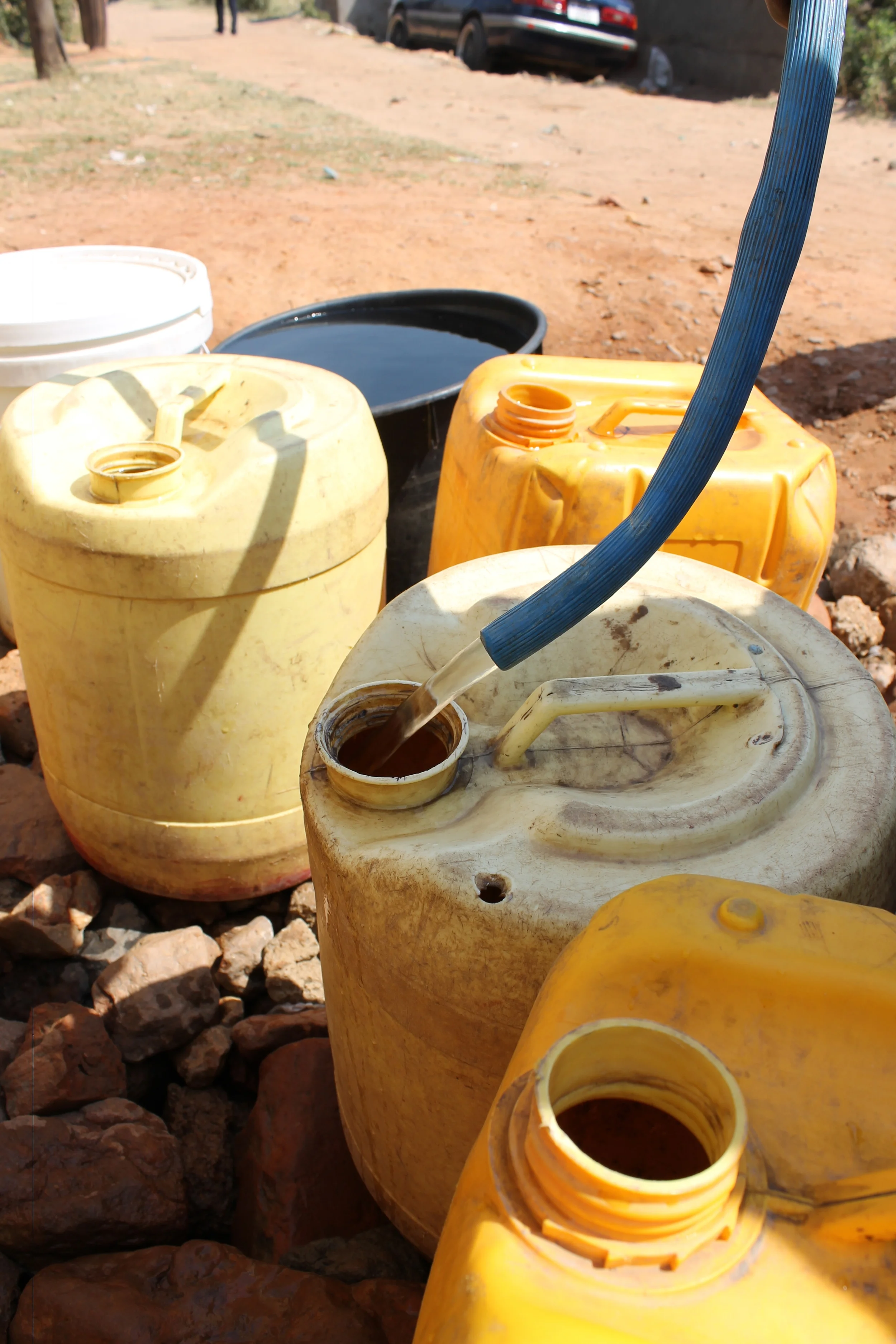 Look how crystal clear that water is! No more water-borne diseases for our community.