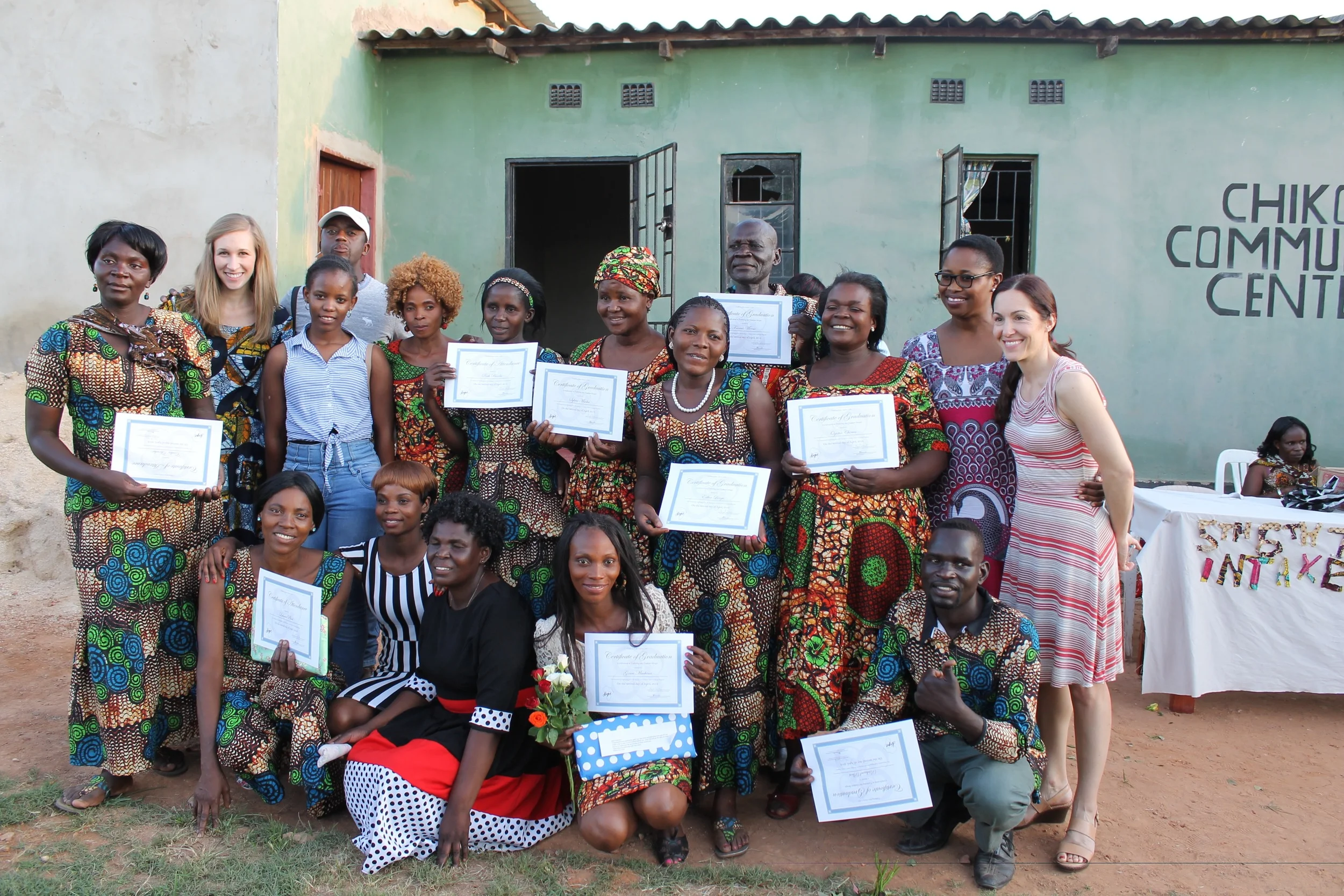 House of Moses Orphanage/CACZ graduates with HOM + CiH Staff