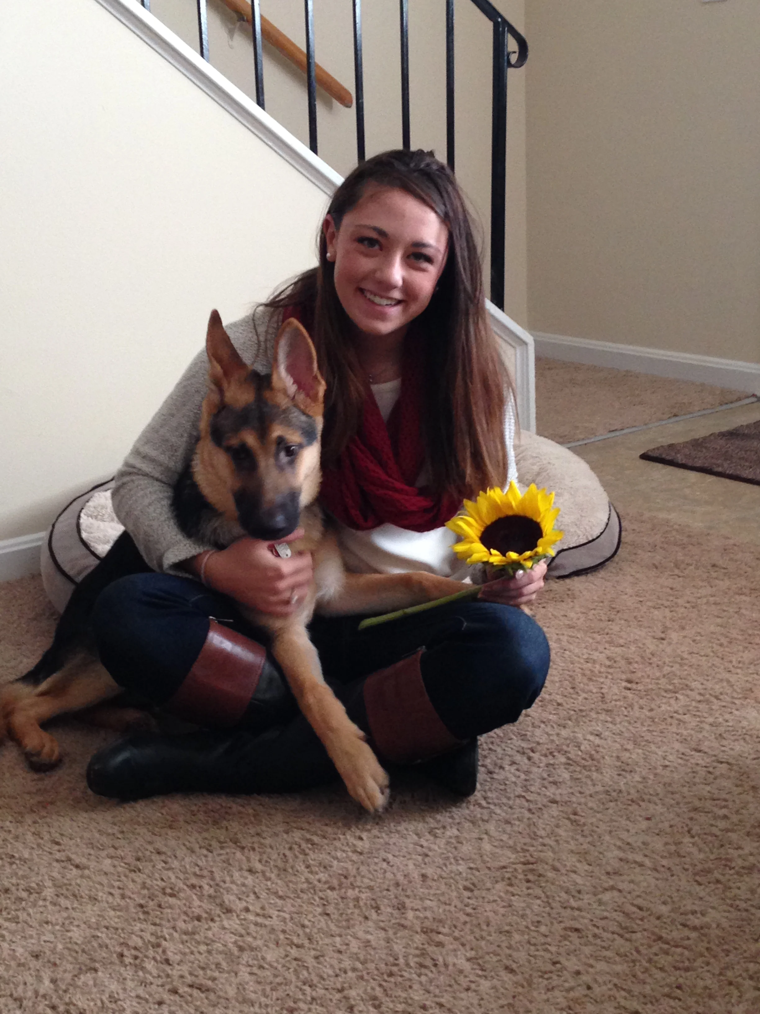 Me, Ashley, with my dog, Abu