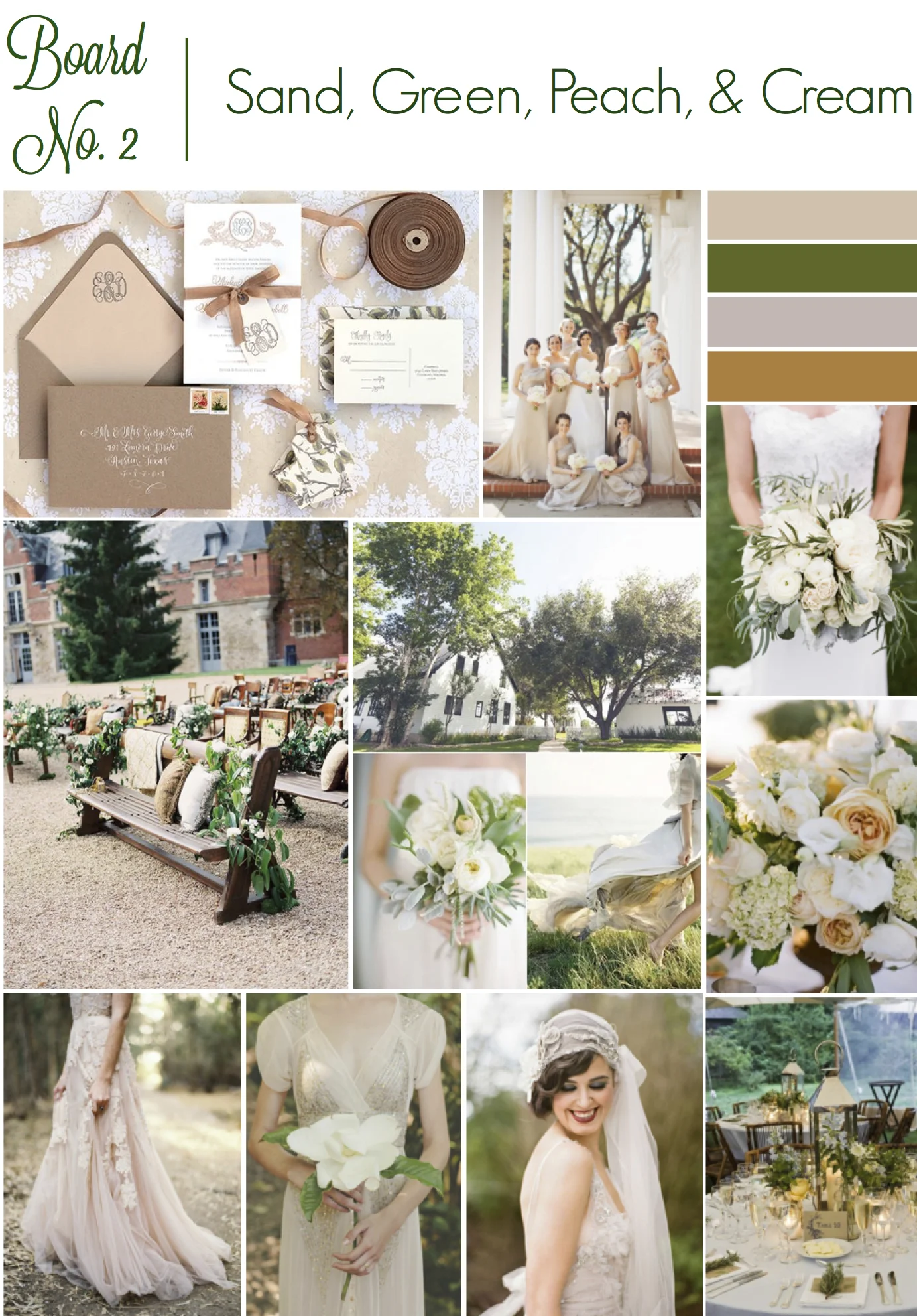 Sand and Green Wedding Inspiration