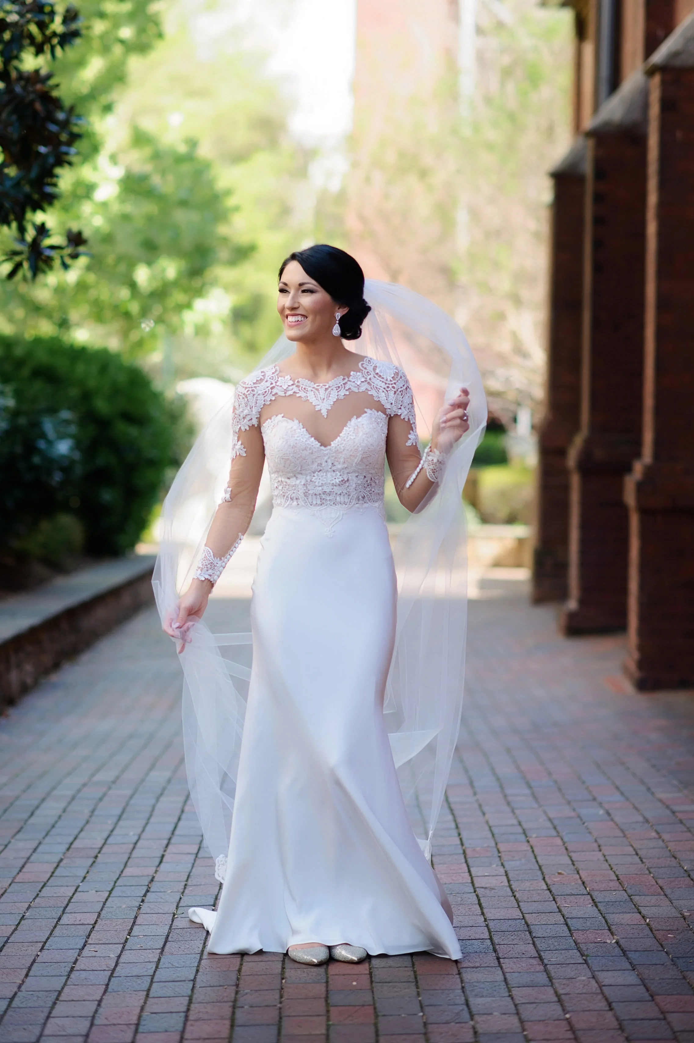 Photography by Julia Laible Photography , Hair by Mirror Bomb Studios , Makeup by Erin Ashley Makeup , Gown by Martina Liana Bridal