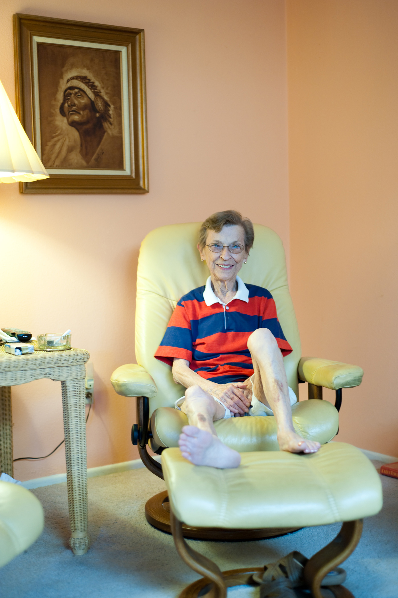 Rae in her Armchair The pain is slowly getting better, though. I never thought it would. You tend to idealise people who are dead. Now there is no Saint Rabbie anymore but Saint Rae. I have to look after myself better.