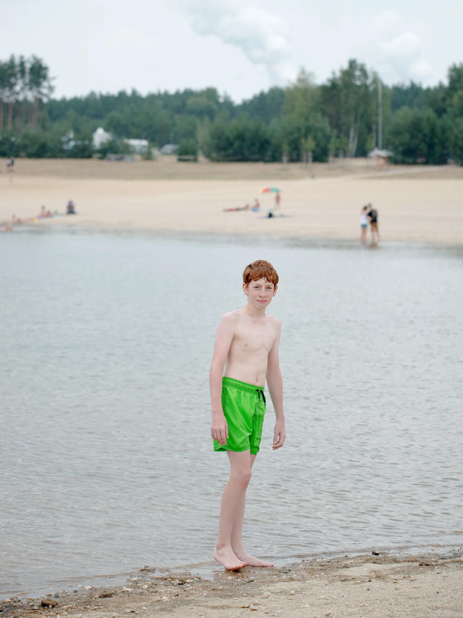 Cyrill Lusatia, a mining region in the east of Germany, is being transformed into a holiday destination with the creation of more than twenty lakes, beaches and marinas. The lakes attract tourists and also people from the surrounding towns and villages. Cyrill's family lives quite close and today they enjoy a day at the lake “Baerwalder See”.
