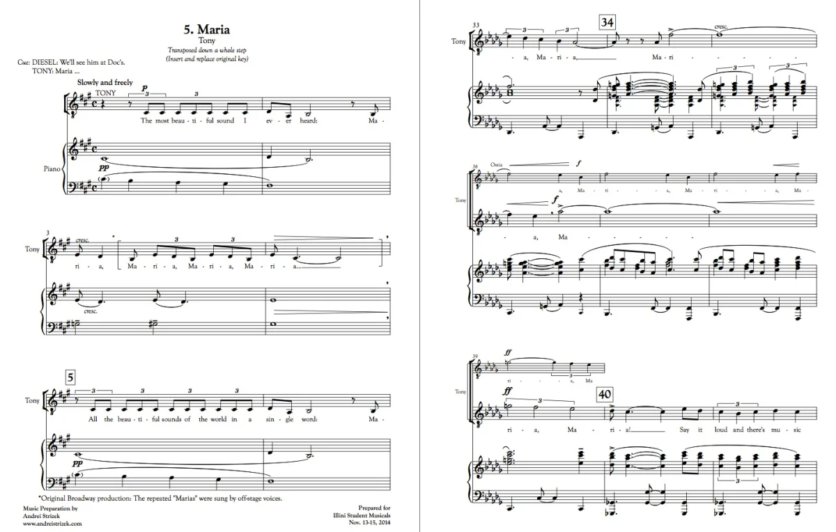 "Maria" from "West Side Story"