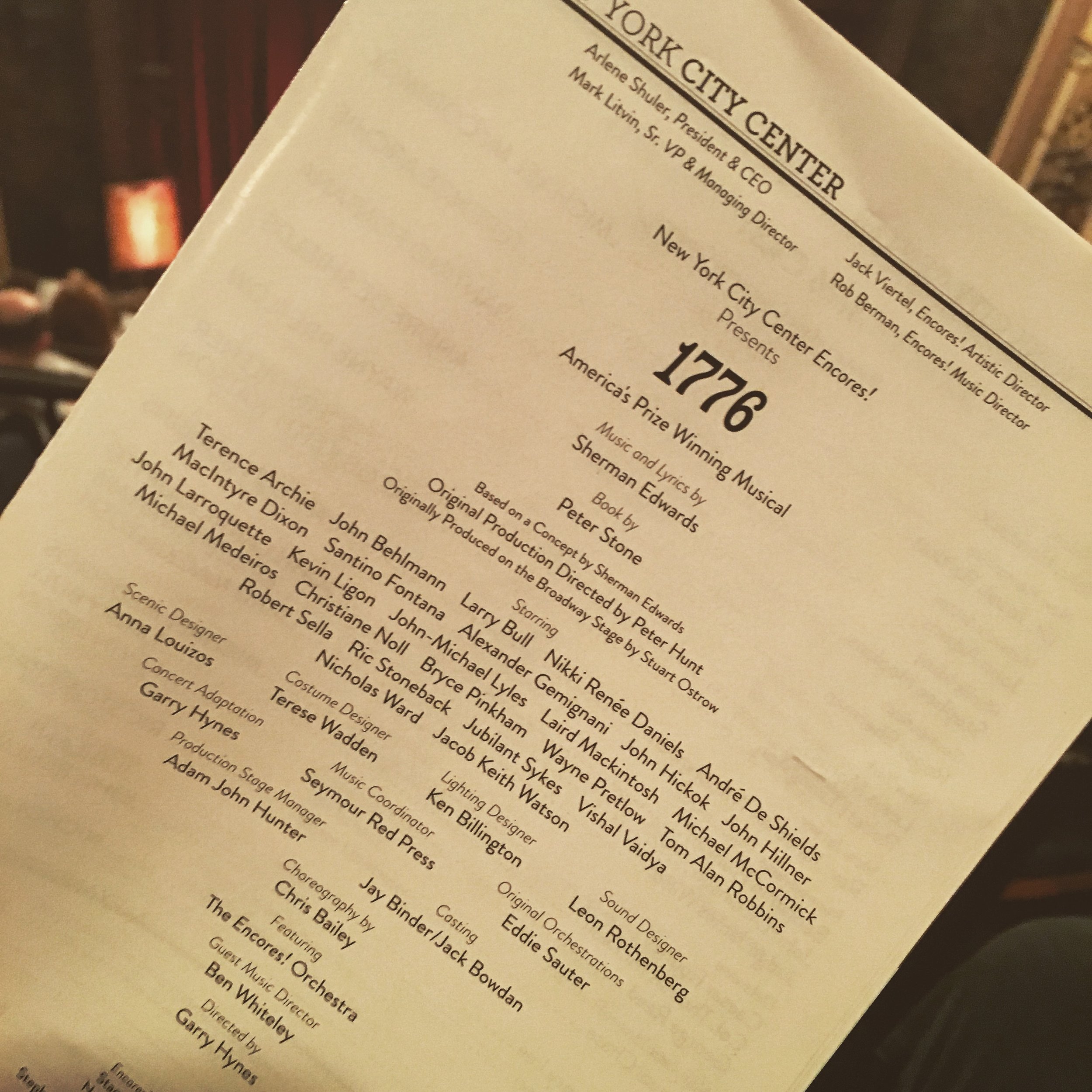 1776 (Musical; City Center Encores!)