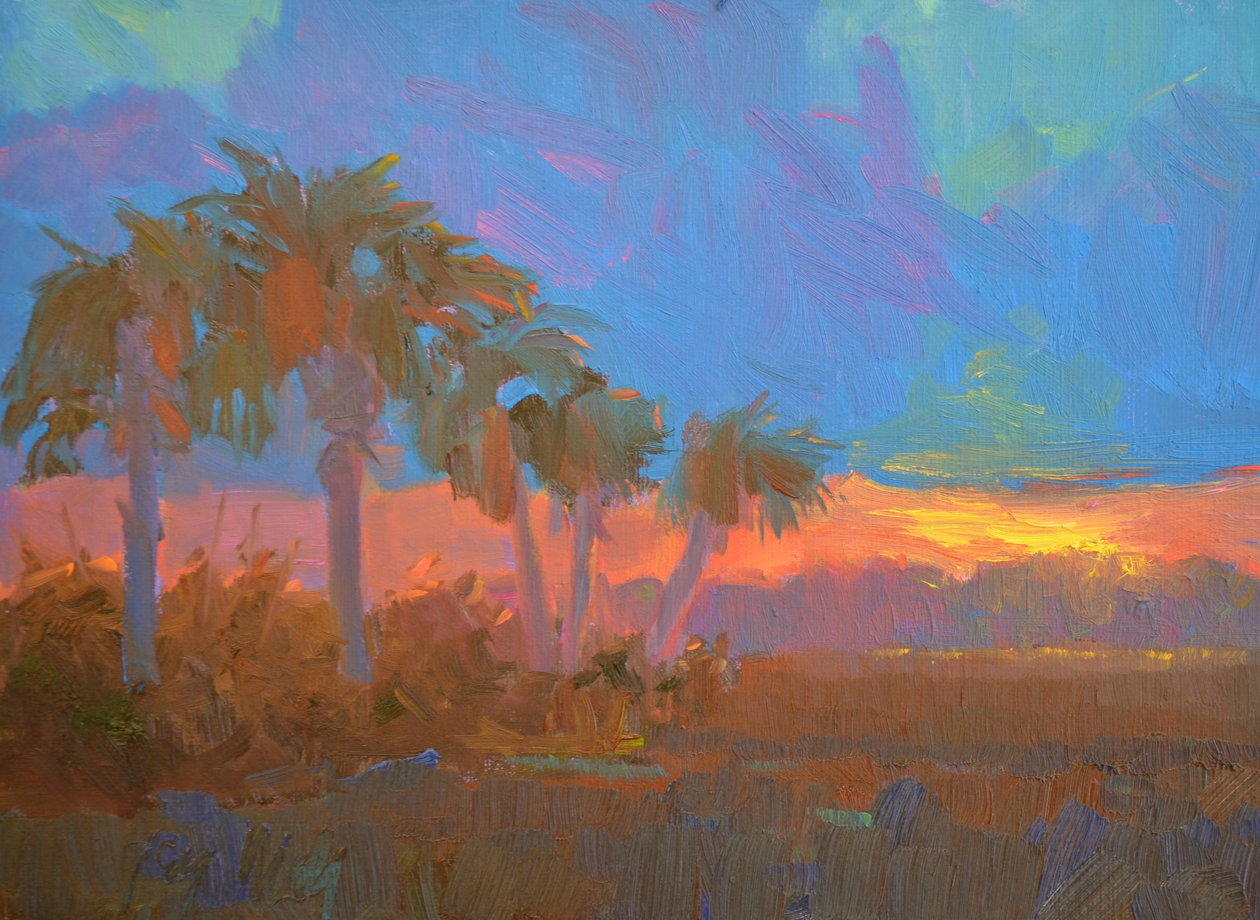 "Hummock at Sunset"