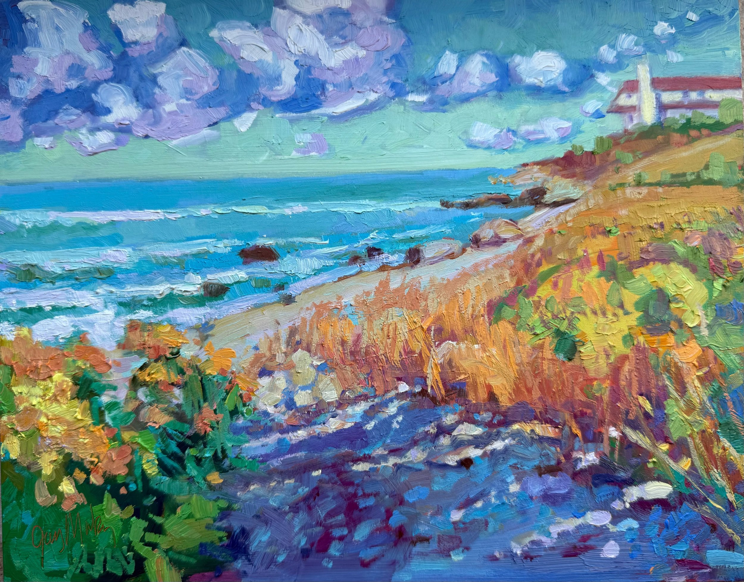 “BEACH PATH”, 8x10”, oil on panel, $400.00