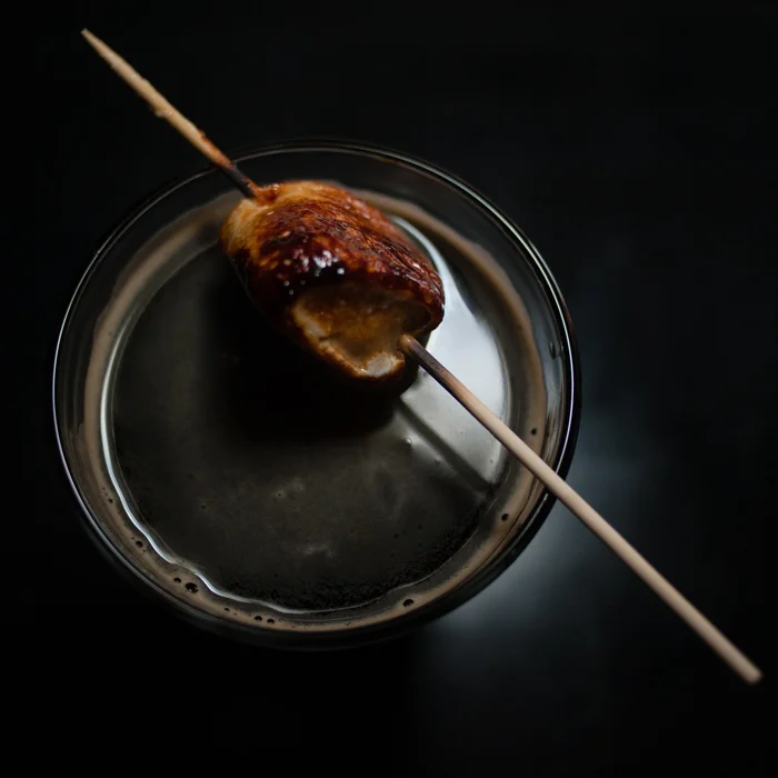 Base Camp Brewing Company s'more stout, served with a toasted marshmallow at The Knock Back