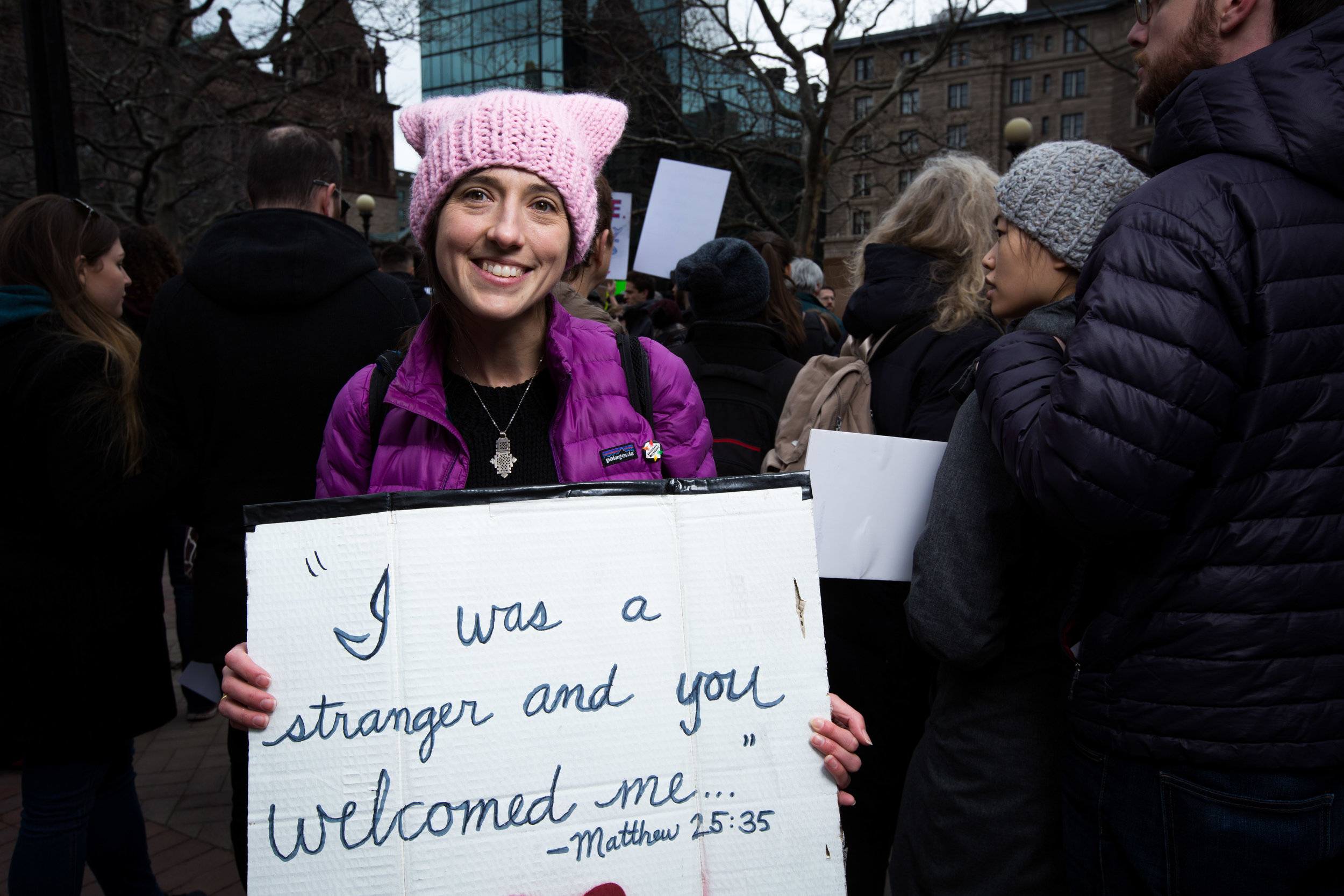 LAUREN “That we, American people, stand with refugees and immigrants. And I think for myself, I want my children to know it and to live in a country where all people are welcome. And we’ve been praying for my kids since they were little that they would always welcome other people no matter what their background is. And so, I think for me, a huge part of it is my own kids and then the students and families that I work with who face a lot of fear because of what’s been happening."
