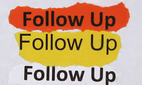 November 9th- Online Follow- up Support