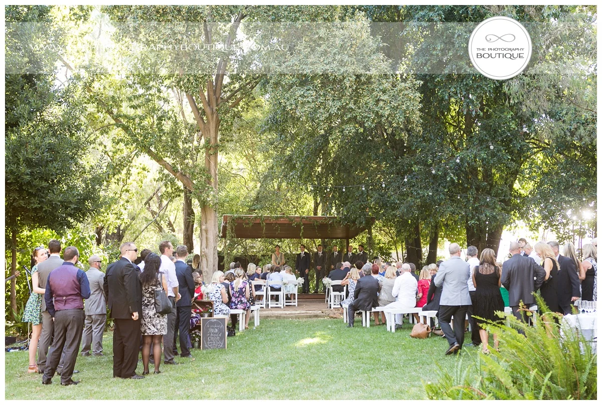 chandeliers on abbey margaret river wedding ceremony