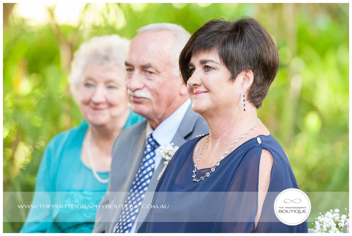 mum watching wedding ceremony